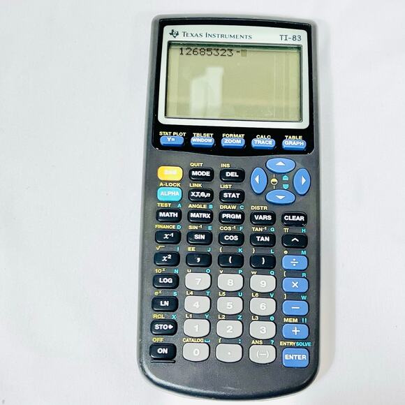 Texas Instrument TI 83 Graphing Calculator with Cover Black Used Working - Picture 2 of 11